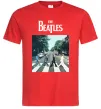 Чоловіча футболка The Beatles платівка Червоний фото