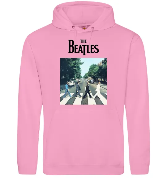 Чоловіча толстовка (худі) The Beatles платівка Рожевий фото