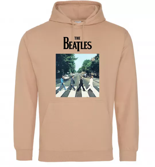 Мужская толстовка (худи) The Beatles платівка Песочный фото