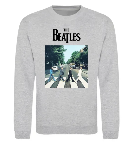 Світшот The Beatles платівка Сірий меланж фото