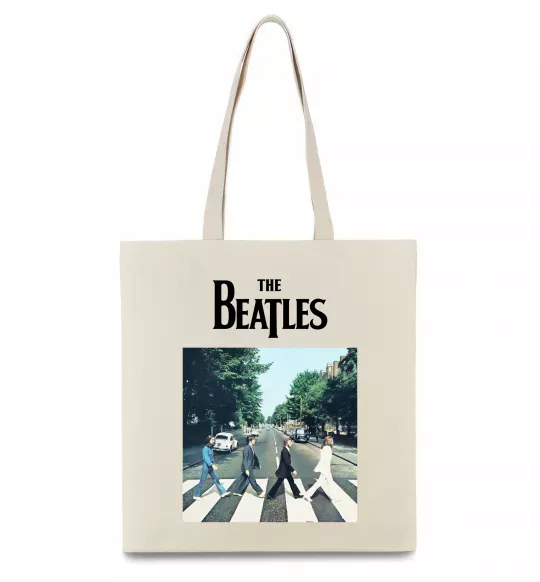 Эко-сумка The Beatles платівка Бежевый фото