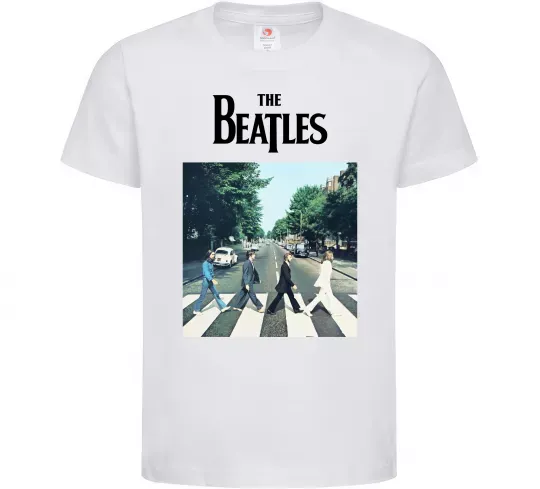 Детская футболка The Beatles платівка Белый фото