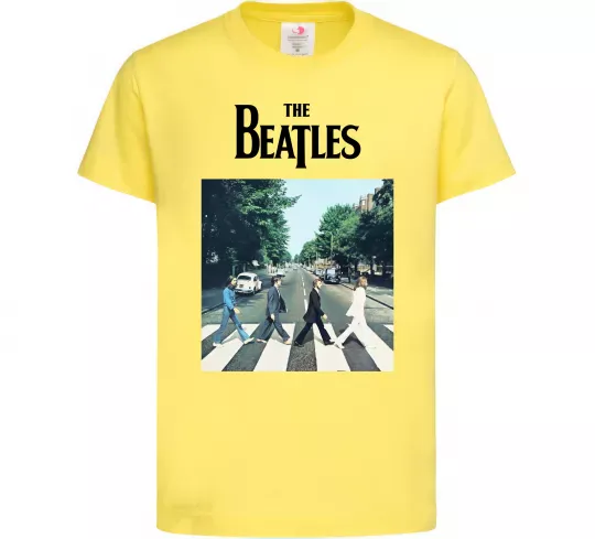 Детская футболка The Beatles платівка Лимонный фото