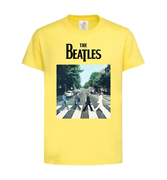 Дитяча футболка The Beatles платівка Лимонний фото