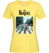 Жіноча футболка The Beatles платівка Лимонний фото