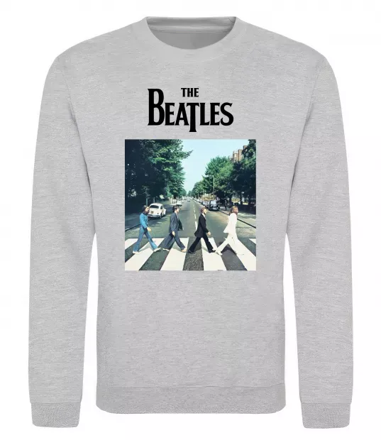 Світшот The Beatles платівка Сірий меланж фото