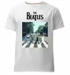 Чоловіча преміум футболка The Beatles платівка Білий фото
