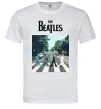 Чоловіча футболка The Beatles платівка Білий фото