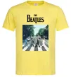 Чоловіча футболка The Beatles платівка Лимонний фото