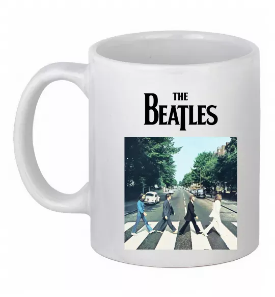 Чашка керамическая The Beatles платівка Белый фото