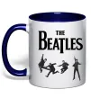 Чашка з кольоровою ручкою The Beatles фото Глибокий темно-синій фото