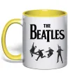Чашка с цветной ручкой The Beatles фото Лимонный Чашка с цветной ручкой The Beatles фото Лимонный фото