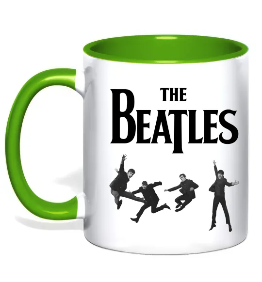 Чашка с цветной ручкой The Beatles фото Лаймовый фото