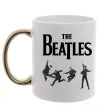Чашка з кольоровою ручкою The Beatles фото Золото фото