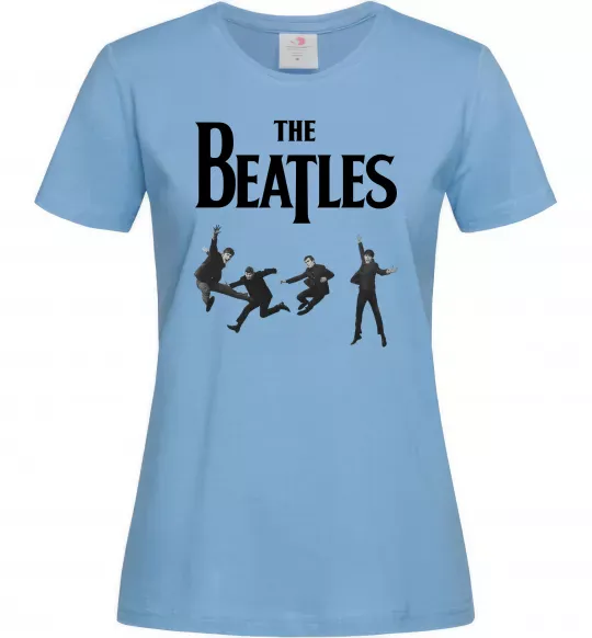 Женская футболка The Beatles фото Голубой фото