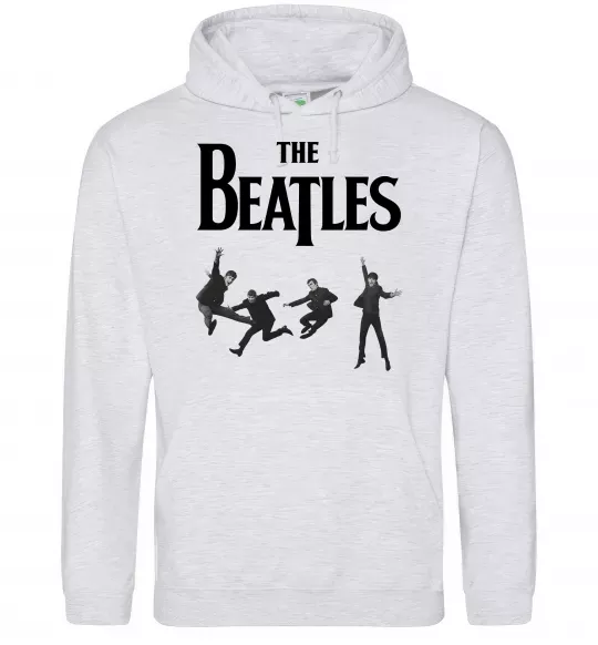 Женская толстовка (худи) The Beatles фото Серый меланж фото