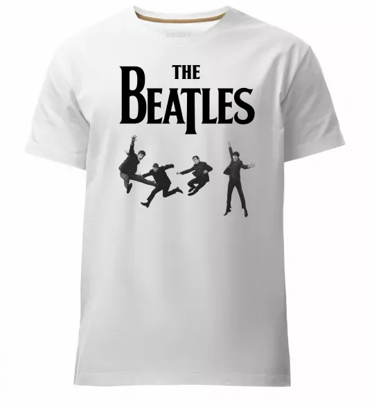 Чоловіча преміум футболка The Beatles фото Білий фото