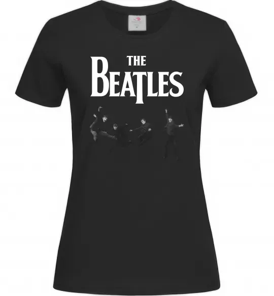 Женская футболка The Beatles фото Черный фото