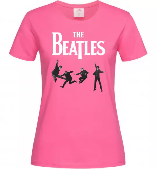 Женская футболка The Beatles фото Ярко-розовый фото