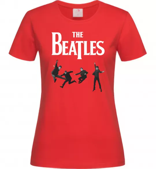 Женская футболка The Beatles фото Красный фото