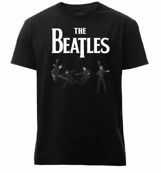 Чоловіча преміум футболка The Beatles фото Чорний фото