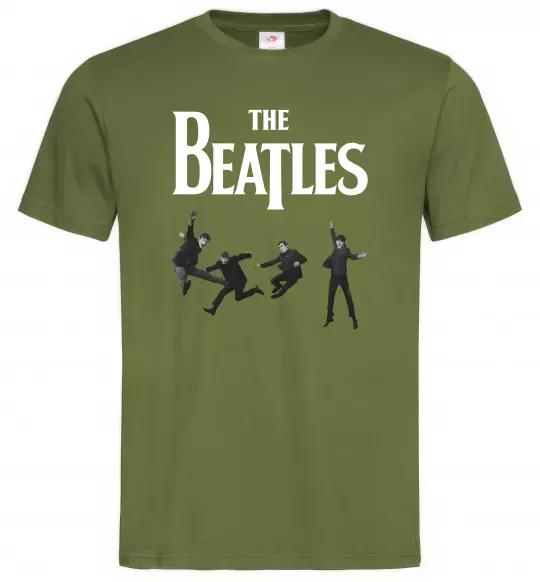 Чоловіча футболка The Beatles фото Оливковий фото