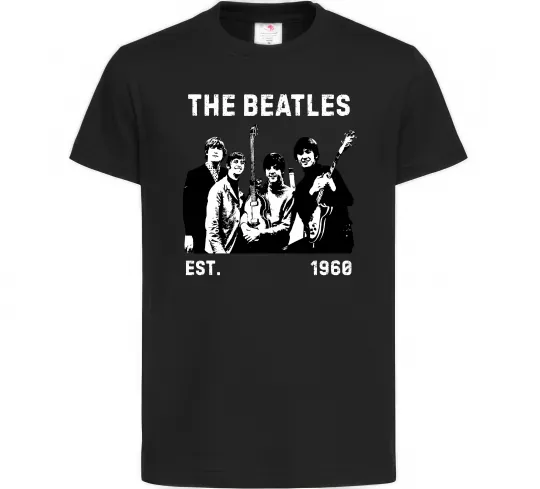 Детская футболка The Beatles 1960 Черный фото