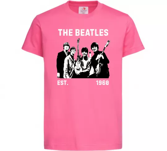 Детская футболка The Beatles 1960 Ярко-розовый фото