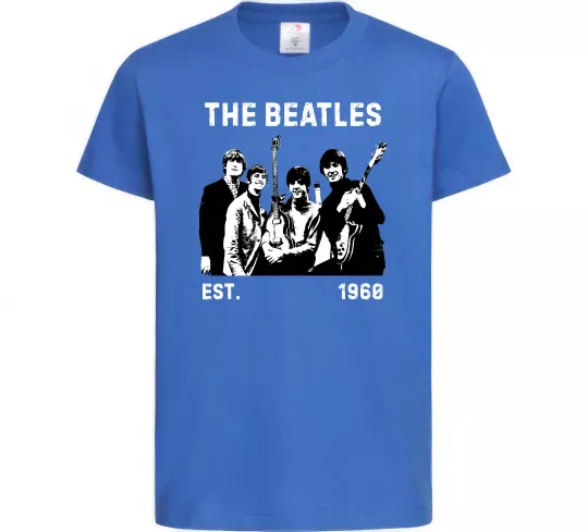 Детская футболка The Beatles 1960 Ярко-синий фото
