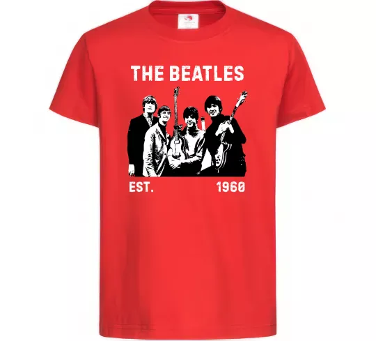 Детская футболка The Beatles 1960 Красный фото