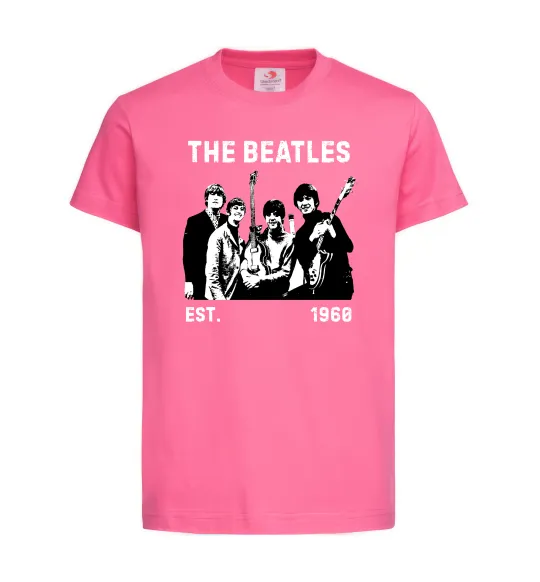 Дитяча футболка The Beatles 1960 Яскраво-рожевий фото