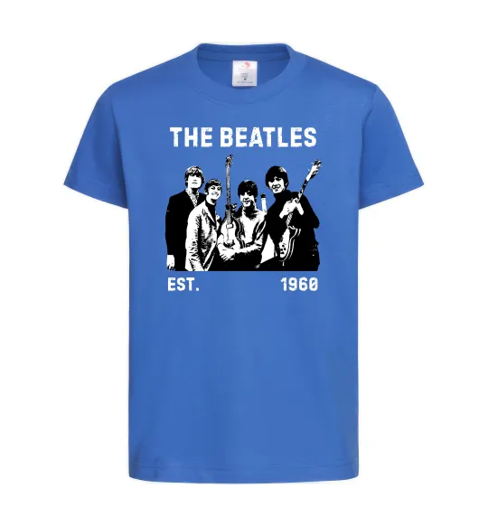 Дитяча футболка The Beatles 1960 Яскраво-синій фото