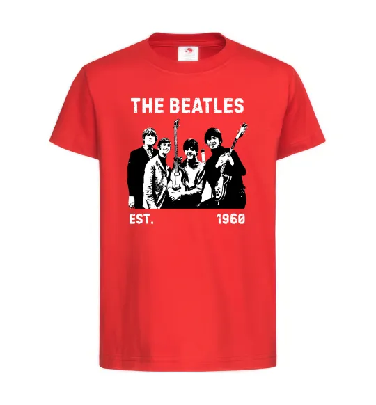 Дитяча футболка The Beatles 1960 Червоний фото