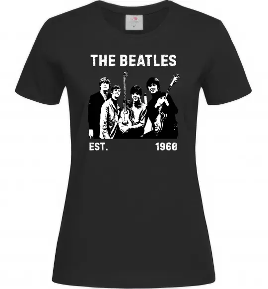 Женская футболка The Beatles 1960 Черный фото