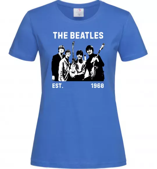 Женская футболка The Beatles 1960 Ярко-синий фото
