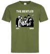 Мужская футболка The Beatles 1960 Оливковый фото