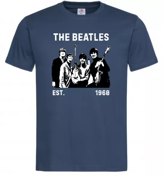 Мужская футболка The Beatles 1960 Темно-синий фото