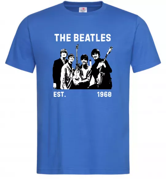 Мужская футболка The Beatles 1960 Ярко-синий фото