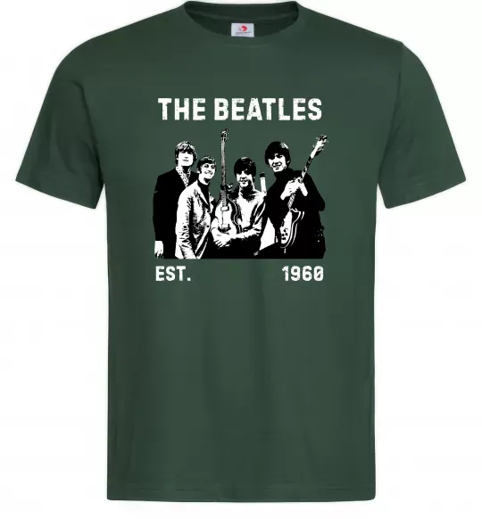 Мужская футболка The Beatles 1960 Темно-зеленый фото