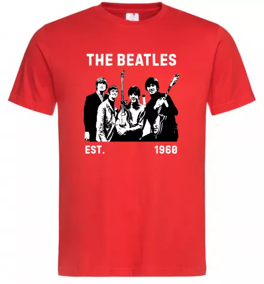 Мужская футболка The Beatles 1960 Красный фото
