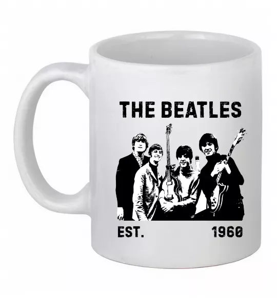 Чашка керамическая The Beatles 1960 Белый фото
