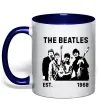 Чашка з кольоровою ручкою The Beatles 1960 Глибокий темно-синій фото