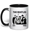 Чашка з кольоровою ручкою The Beatles 1960 Чорний фото
