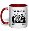 Чашка з кольоровою ручкою The Beatles 1960 Червоний фото