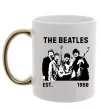 Чашка з кольоровою ручкою The Beatles 1960 Золото фото