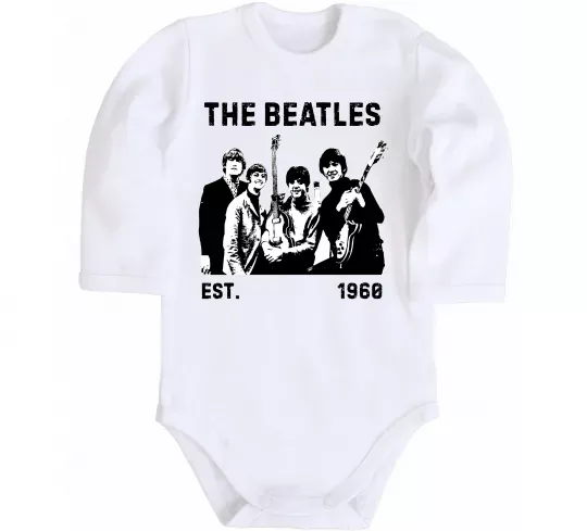 Детский боди The Beatles 1960 Белый фото