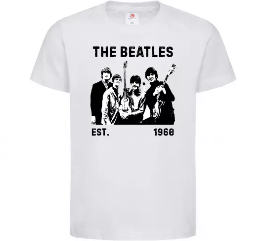 Детская футболка The Beatles 1960 Белый фото