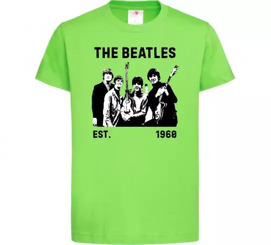 Детская футболка The Beatles 1960 Лаймовый фото