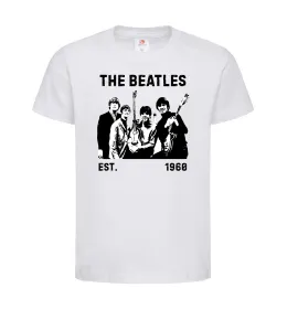 Детская футболка The Beatles 1960 Белый фото