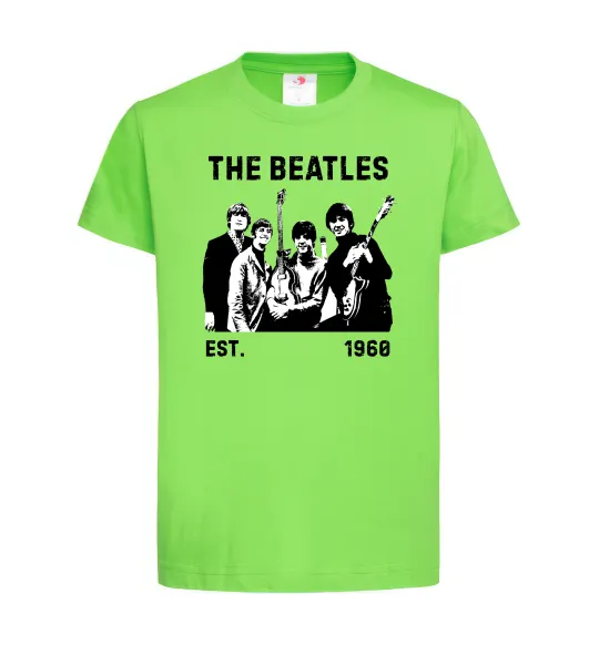 Дитяча футболка The Beatles 1960 Лаймовий фото